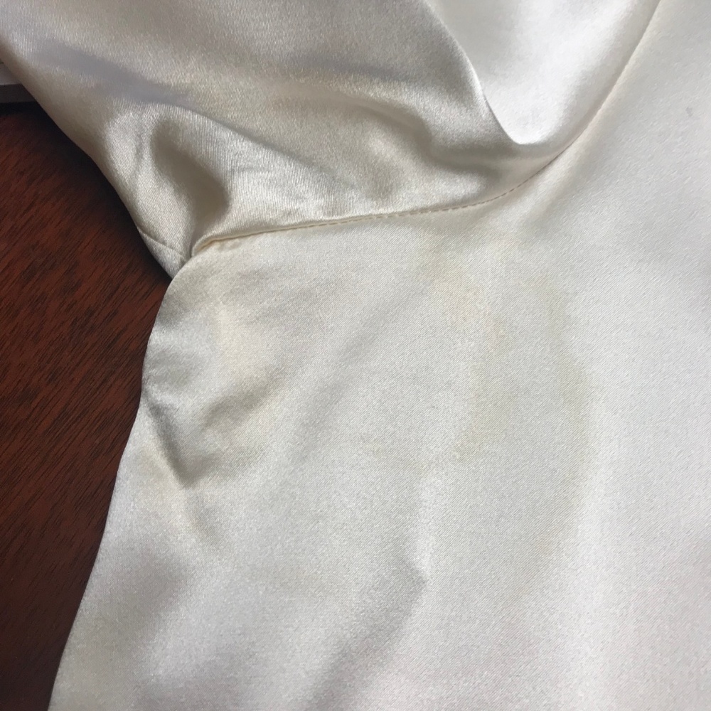 Lafayette 148 100% Silk Cream Blouse 14 - Picture 8 of 8